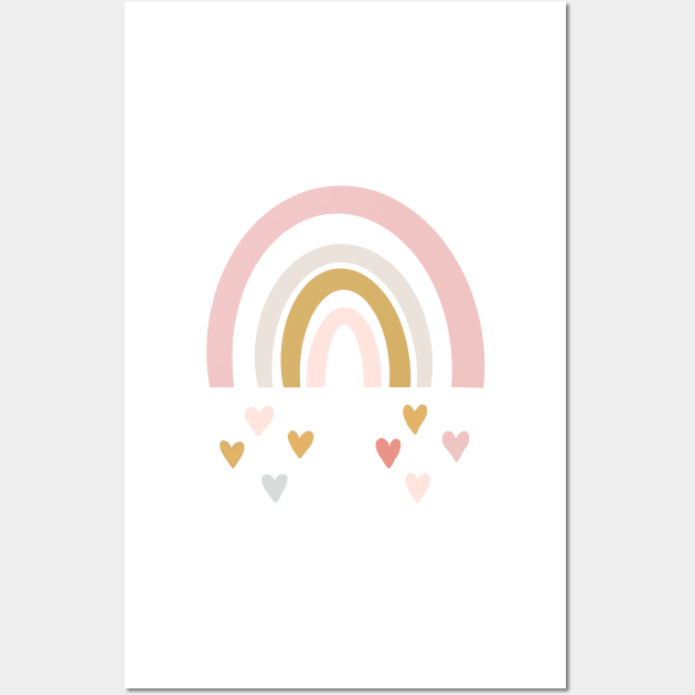 Aesthetic Heart Rainbow Wall Art by BillieTofu